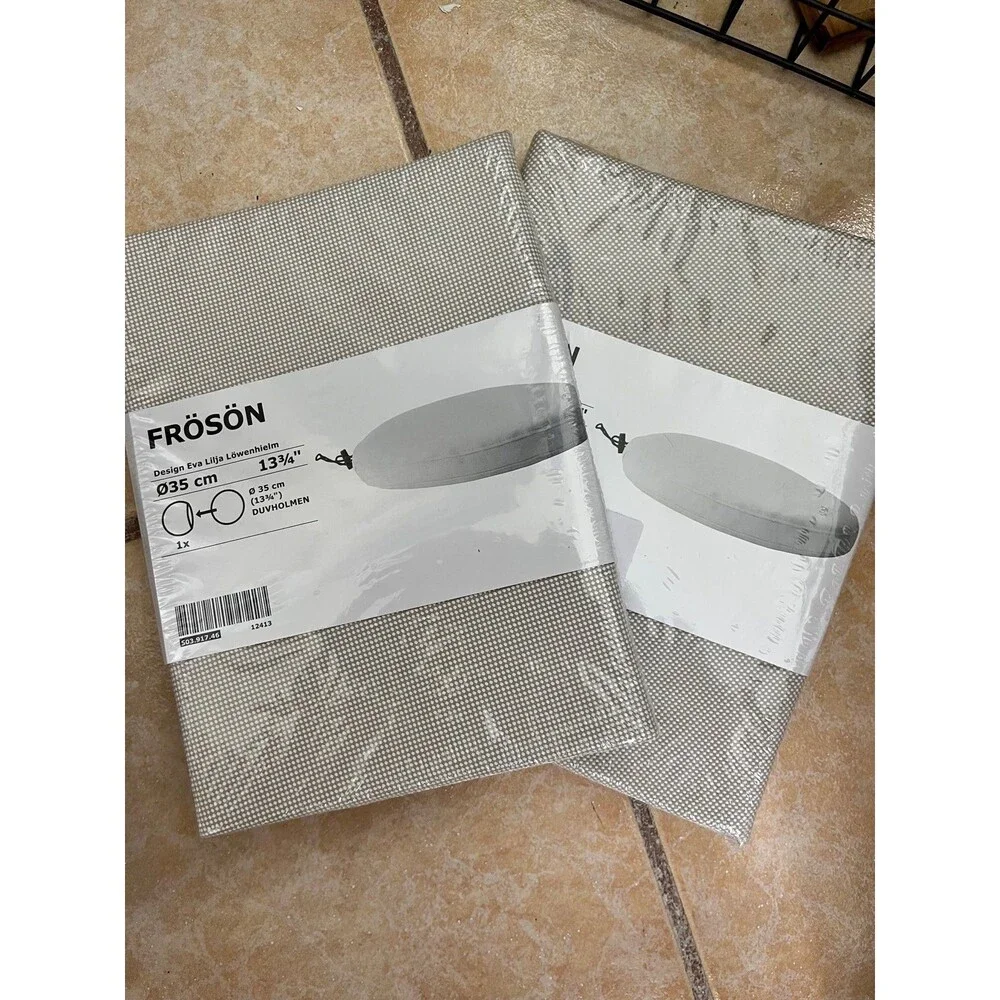 Round Cushion chair Covers Set 2 Ikea Froson outdoor beige 13 3/4